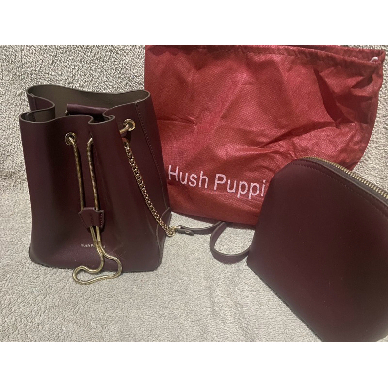 PRELOVED tas hush puppies scarllete bucket