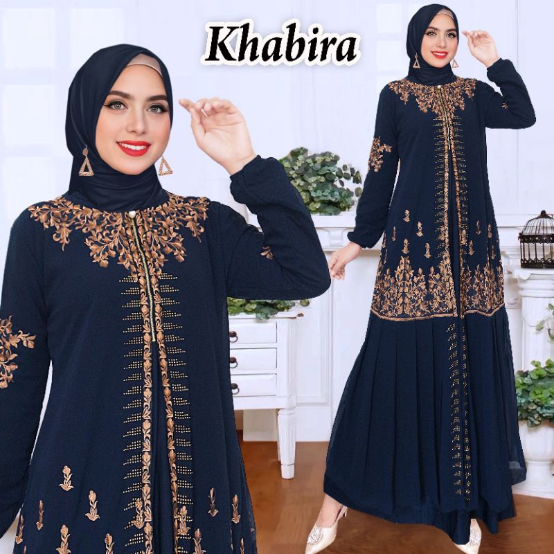 Gamis Abaya Turkey Khabira Model Bilqis Cantik Terbaru Fashion