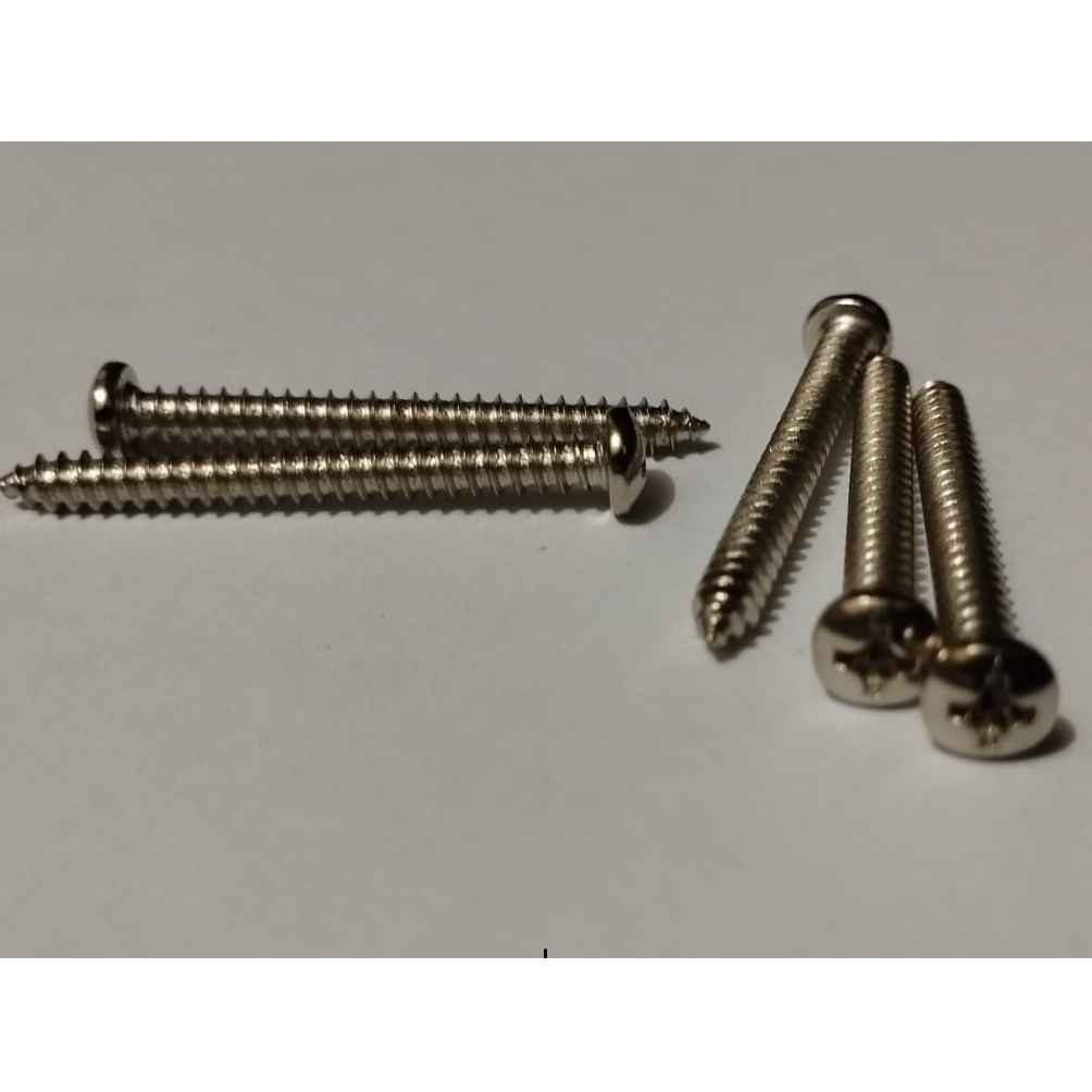 Perbuah Skrup Aluminium PD 7 x 1/2 inch Sekrup Tapping Alumunium Kepala Bulat M7 x Panjang 12 mm 1.2