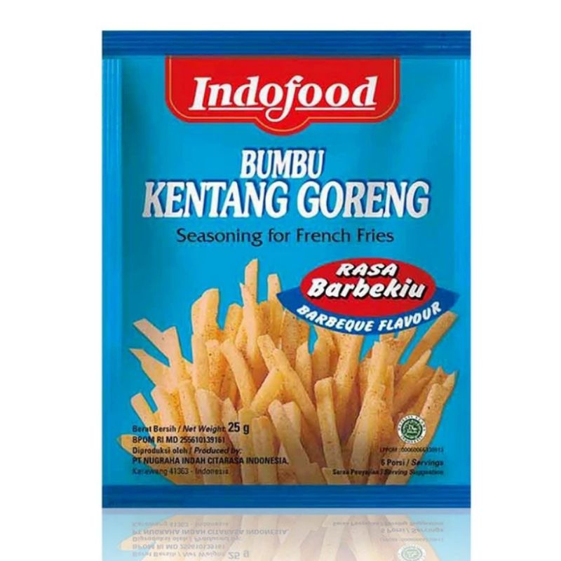 

Mahbubah - Indofood 25 g Bumbu Kentang Goreng Rasa Barbekiu