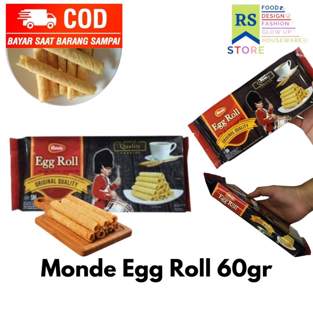 

biscuit snack monde serena egg roll rolls original 60gr 60gram 60 gram / monde eggroll 60gr original quality cookies biskuit egg roll / kue kering cemilan jadul enak makanan ringan keluarga murah