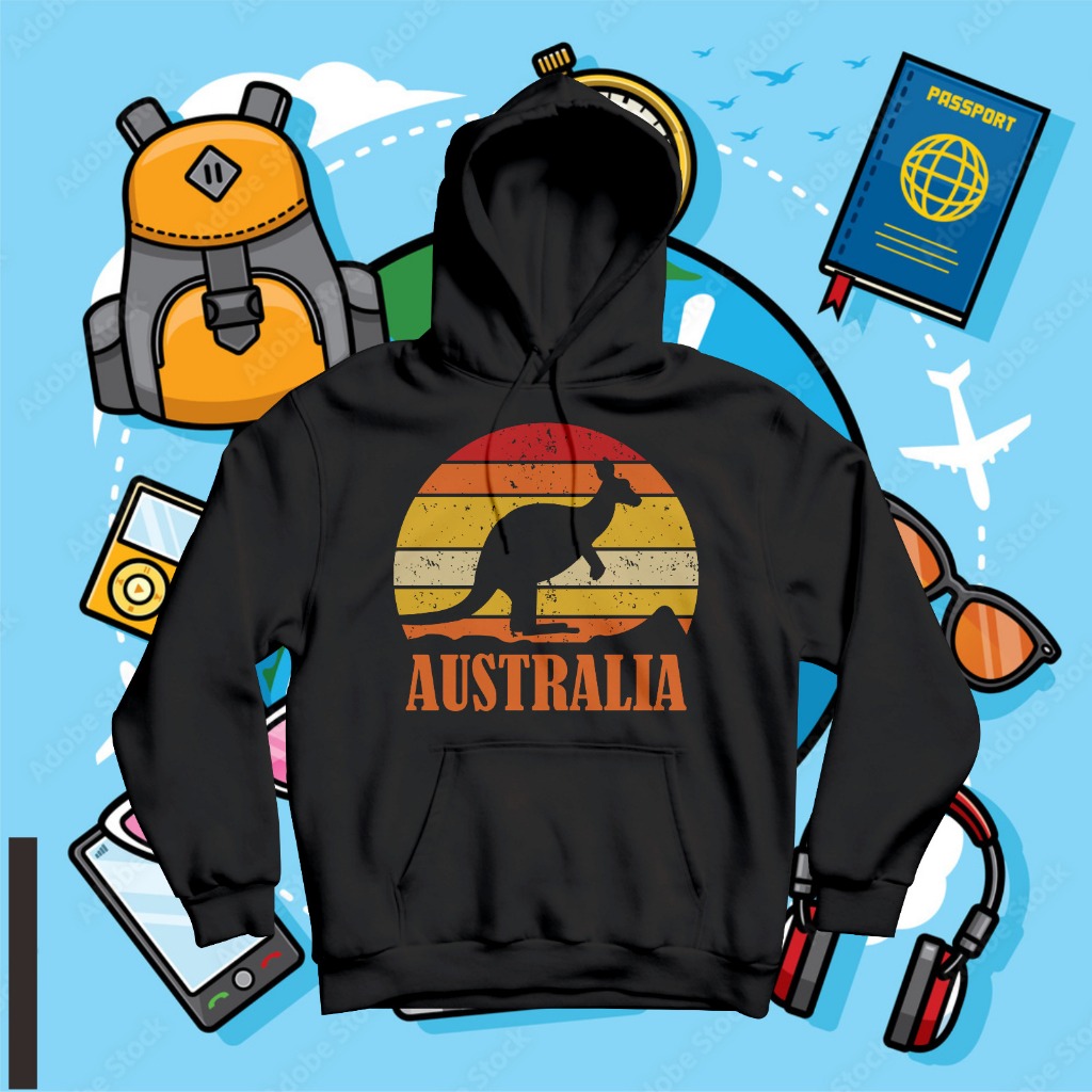 JAKET - HOODIE OLEH-OLEH  AUSTRALIA  SYDNEY- JUMPER HOODIE SUVENIR SYDNEY AUSTRALIA BATCH 5