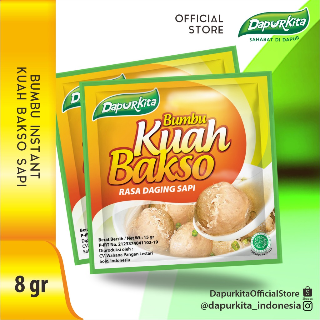 

BUMBU KUAH BAKSO BUBUK DAPURKITA 1 Renteng @12 Sachet