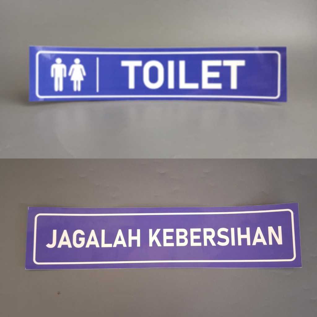 

Stiker Toilet/ Stiker Jagalah Kebersihan / Stiker Toilet Biru Panjang Vinyl