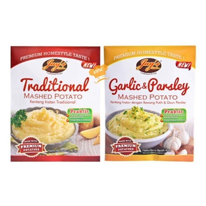 

Jays Traditional Mashed Potato Garlic Parsley Kentang Instan Dengan Bawang Putih Daun Tradisional