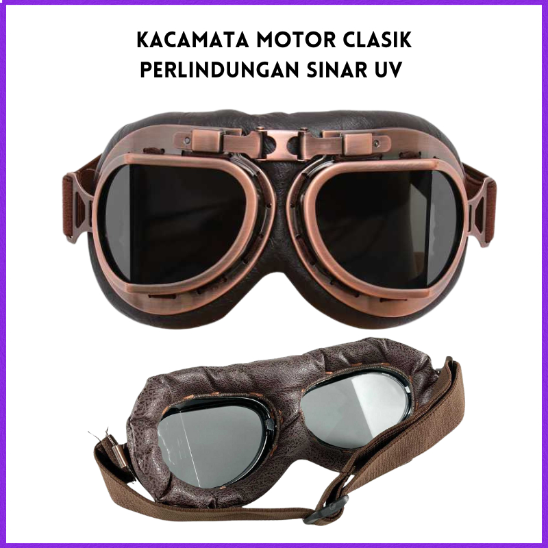 COD MOORE Kacamata Motor Motor / kacamata helm motor clasik / kacamata motor hitam keren