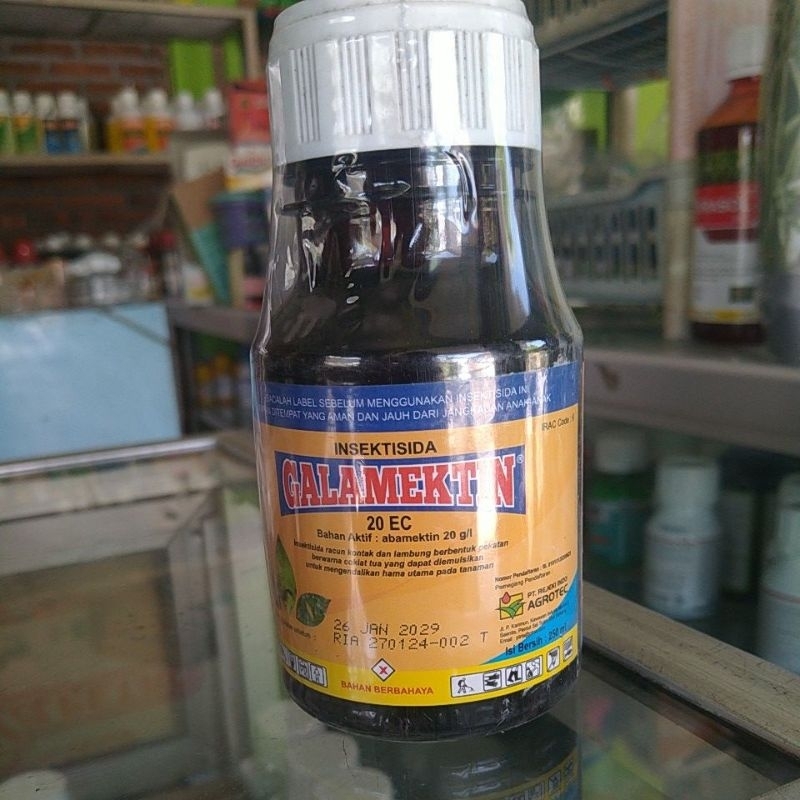 insektisida galamektin bahan aktif abamektin 20ec isi 250ml