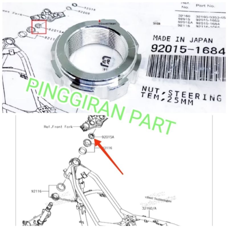 Mur komstir segitiga bawah KLX BF DAN DTRACKER 150 Original