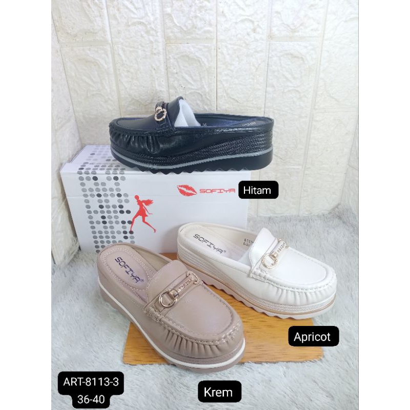 sandal wedges bustong wanita import sofiya 8113-3