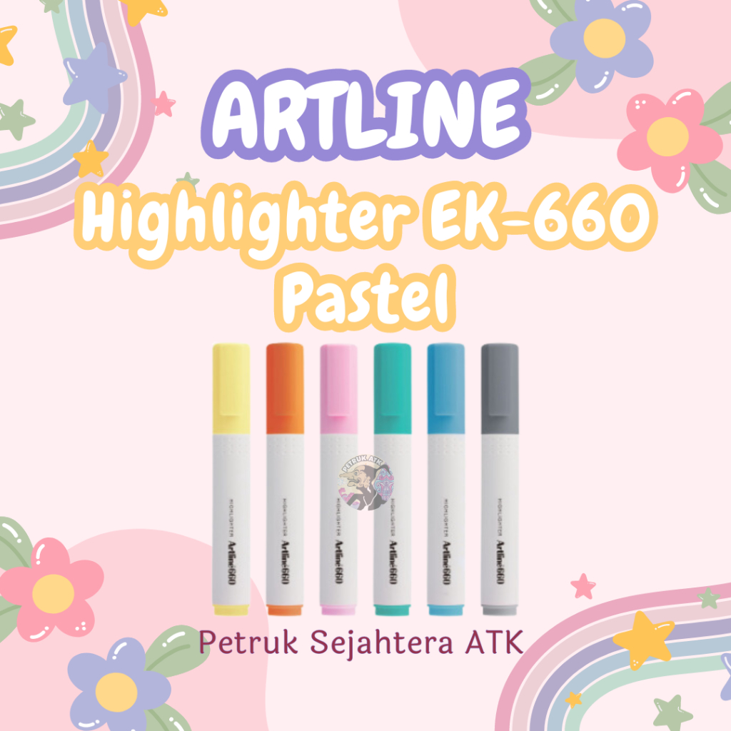 

[PCS] HIGHLIGHTER ARTLINE EK-660 PASTEL PENANDA BERWARNA