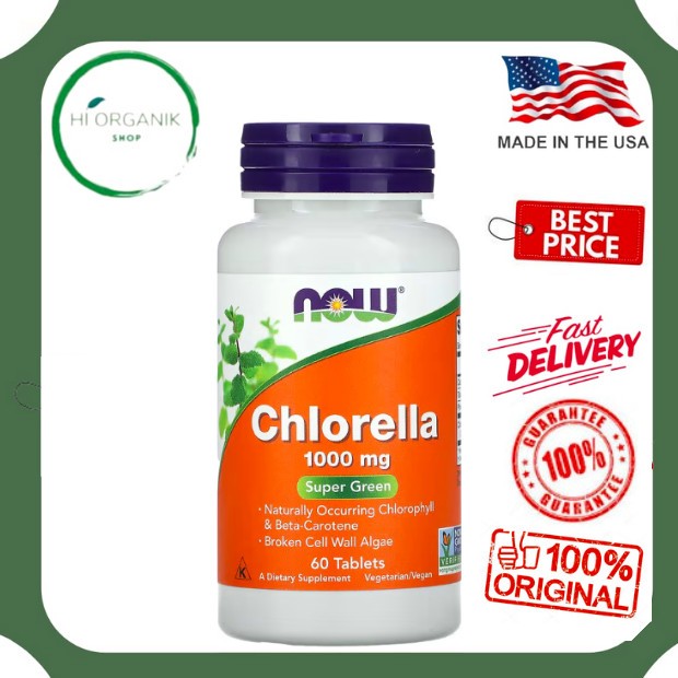 Now Foods Chlorella 1000 mg 60 Tablets