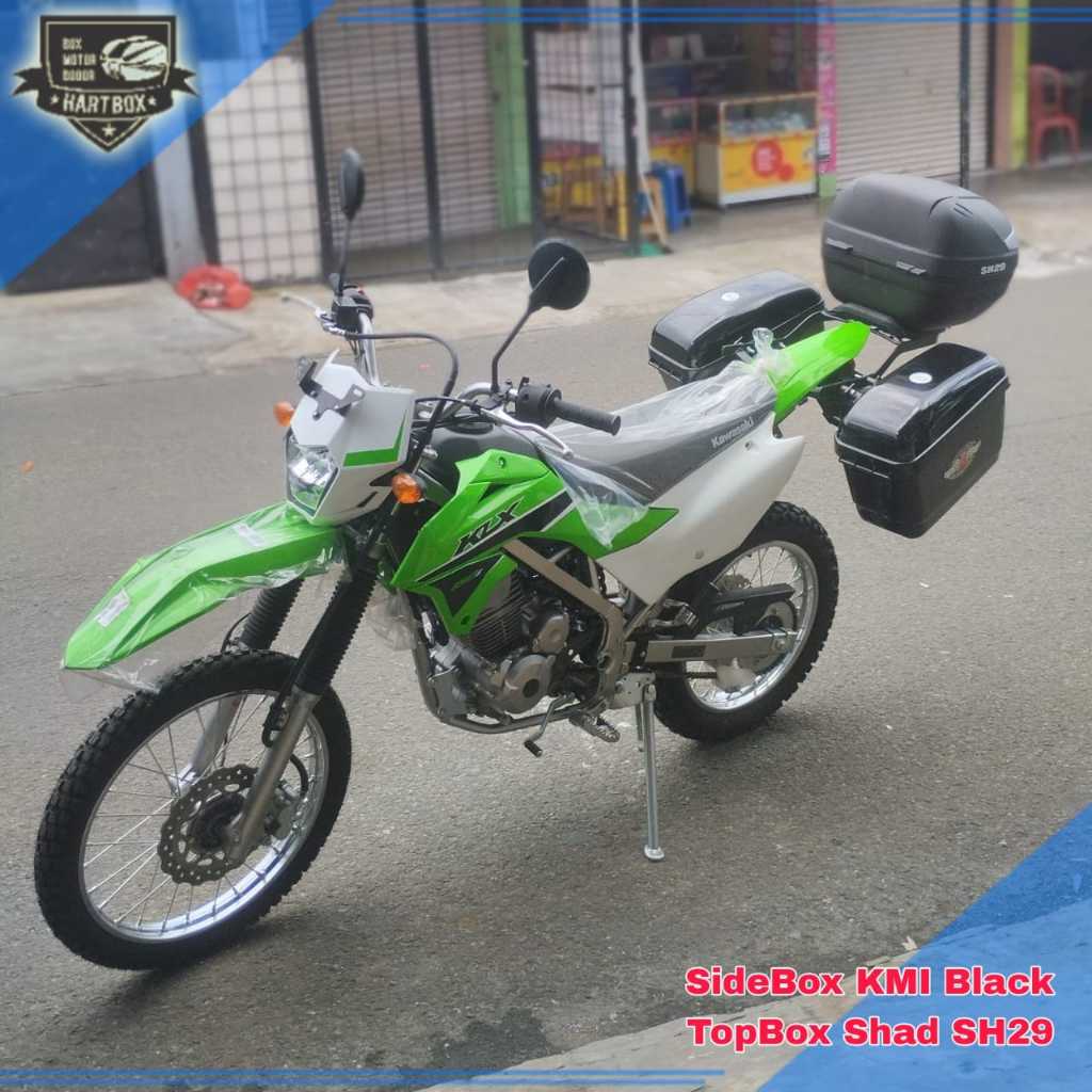 Paket Murah Box Shad SH29 SH 29 + Bracket Monorack KLX 150 | Braket Kawasaki KLX150 | SideBox KMI Bl