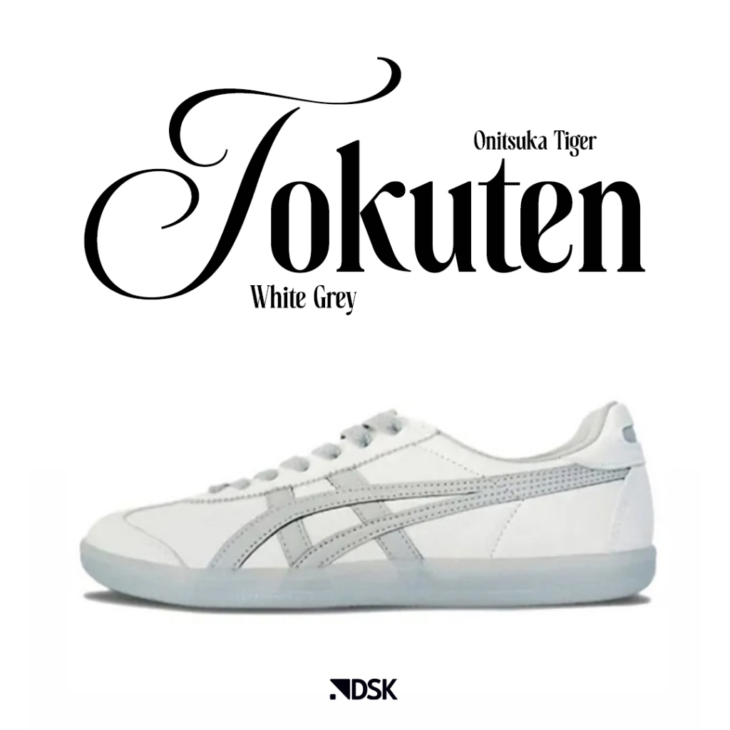 Onitsuka Tiger Tokuten White Grey 100% Original Sneakers Casual Pria Wanita Sepatu Ori Murah Sepatu 