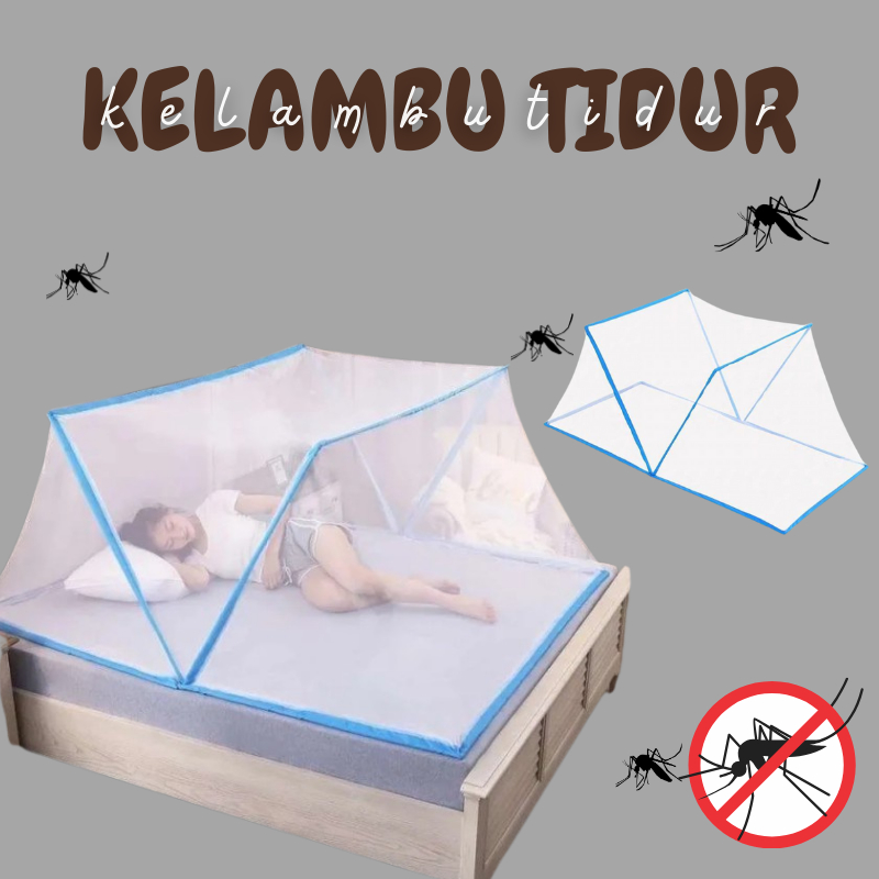 Kelambu Anti Nyamuk Tenda Lipat Kotak Premium