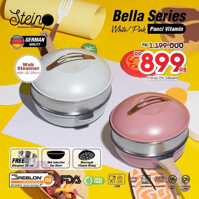 Stein Cookware Panci Kukus Bella Series