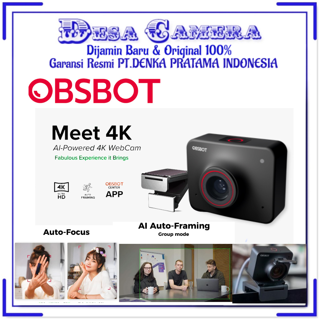 OBSBOT Meet 4K AI Powered 4K Webcam
