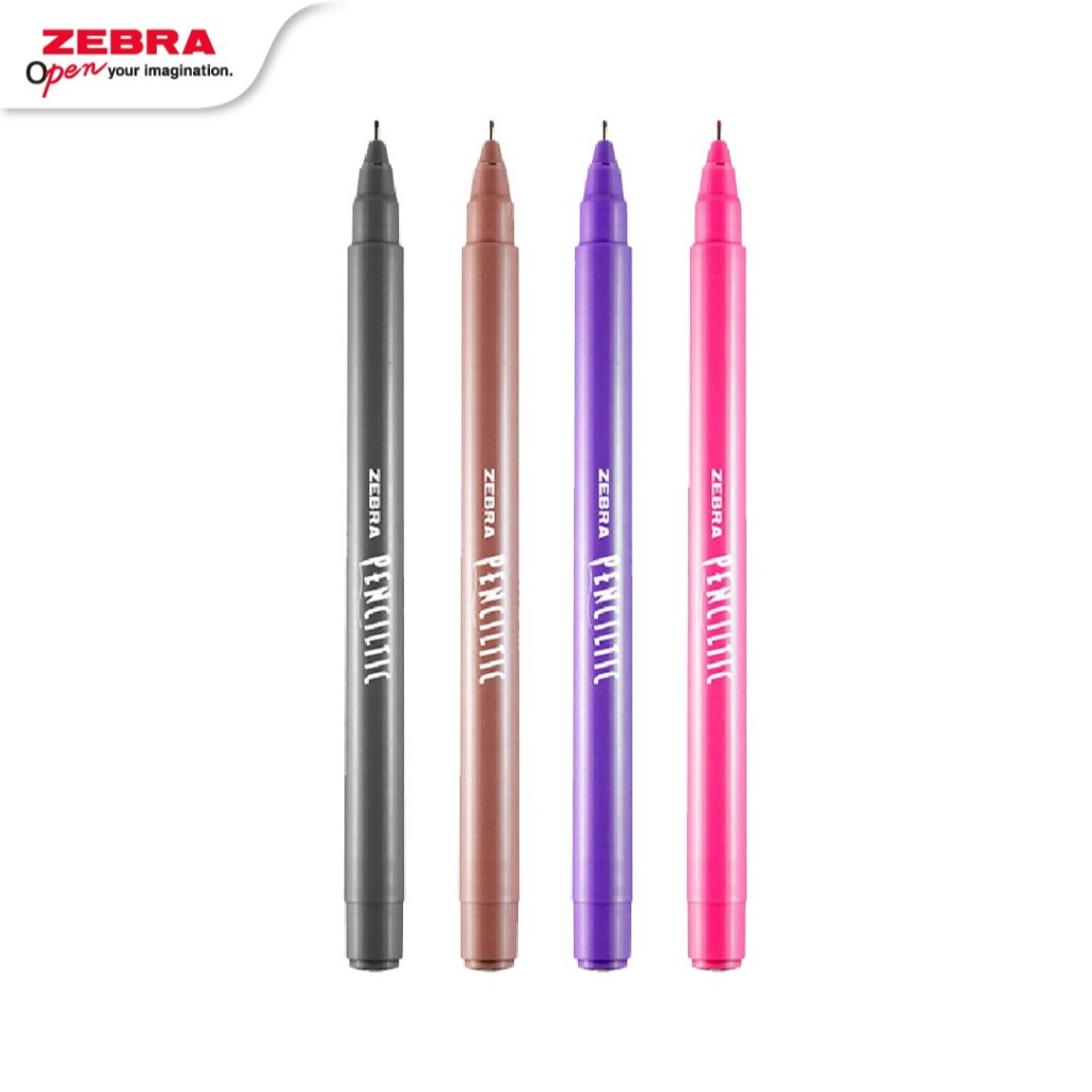

ZEBRA Penciltic 10 Colours In 1 Set Pulpen 0.4mm Fineliner Tip Ballpoint Pen Alat Tulis