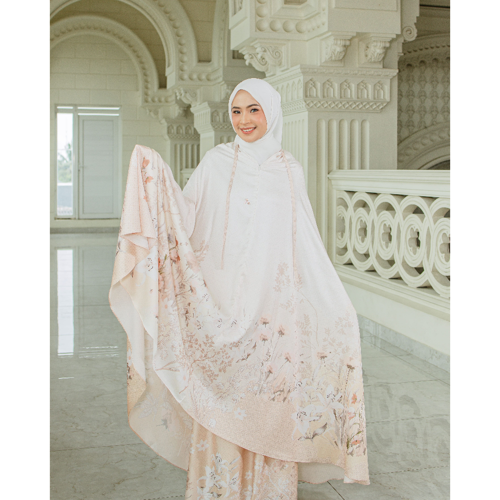 AUTHENTISM ID | Haleema Prayer Set - Mukena Dewasa Silky Motif Floral Premium