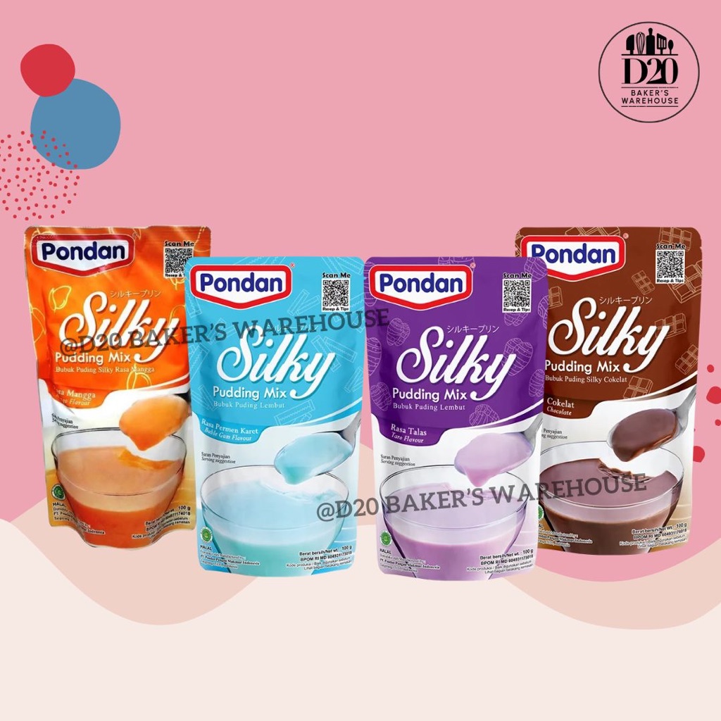 

Pondan Silky Pudding Bubble Gum Coklat Mangga Taro 100gr