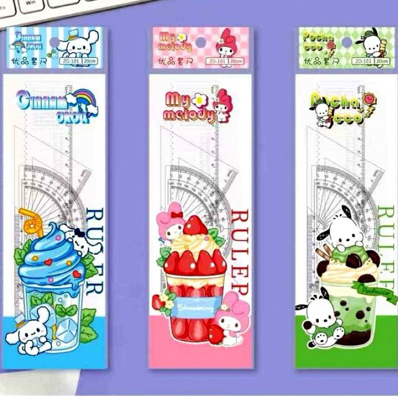 

Delunashop DL853S 1Set penggaris ruler 4in1 busur ,segitiga, dll