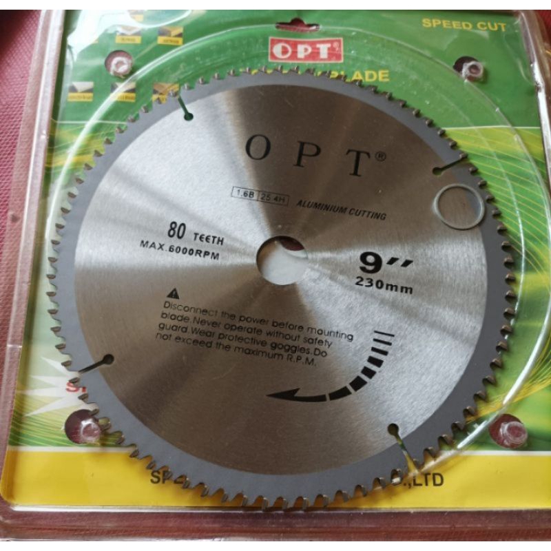 circular saw blade 9 inch 80T mata potong alumunium