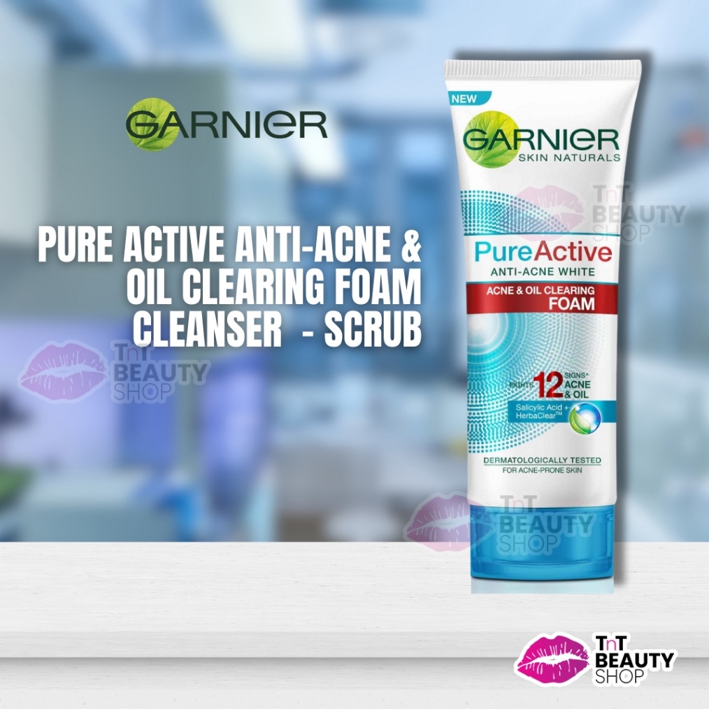 PAKET HEMAT Garnier Pure Active AntiAcne  Oil Clearing Foam Cleanser  Garnier Pure Active Acne  Oil 