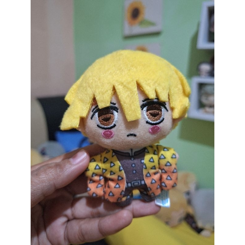 Gantungan Kunci Boneka Zenitsu Agatsuma Kimetsu No Yaiba Demon Slayer SEGA Mini Mascot