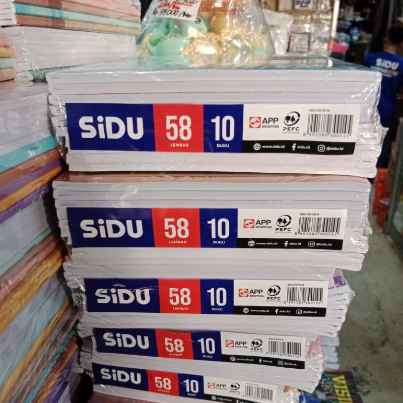 

Buku Tulis SIDU 58 sheet | Buku Tulis Anak Sekolah | 1 Pack isi 10 Buku