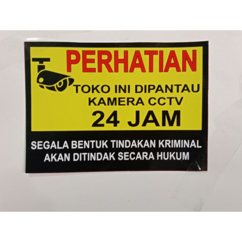 

Sticker Print Cctv Toko Ini Dipantu Kamera Cctv 24 Jam