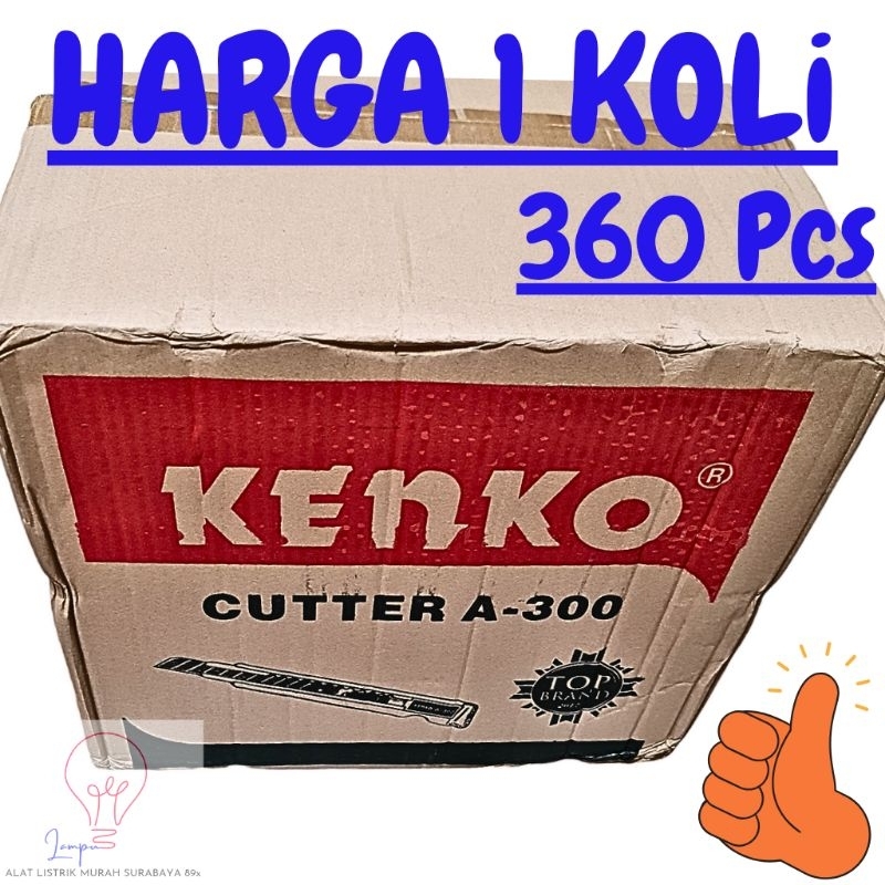 

GROSIR PISAU CUTTER KENKO KECIL A-300 ( 1 KOLI = 360 PCS )