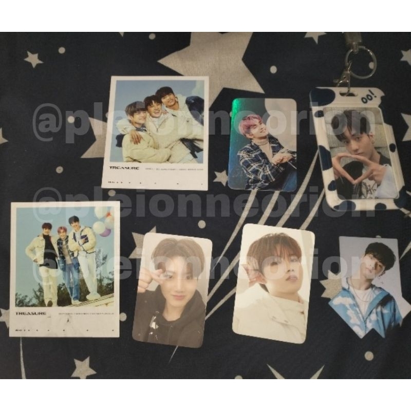 photocard dan polaroid grup treasure (junkyu mashiho jeongwoo junghwan hyunsuk yoshi doyoung)