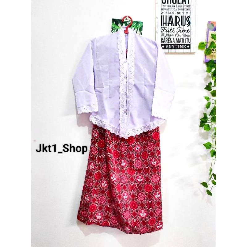 Setelan Kebaya Encim renda/Kebaya Renda sekolah anak