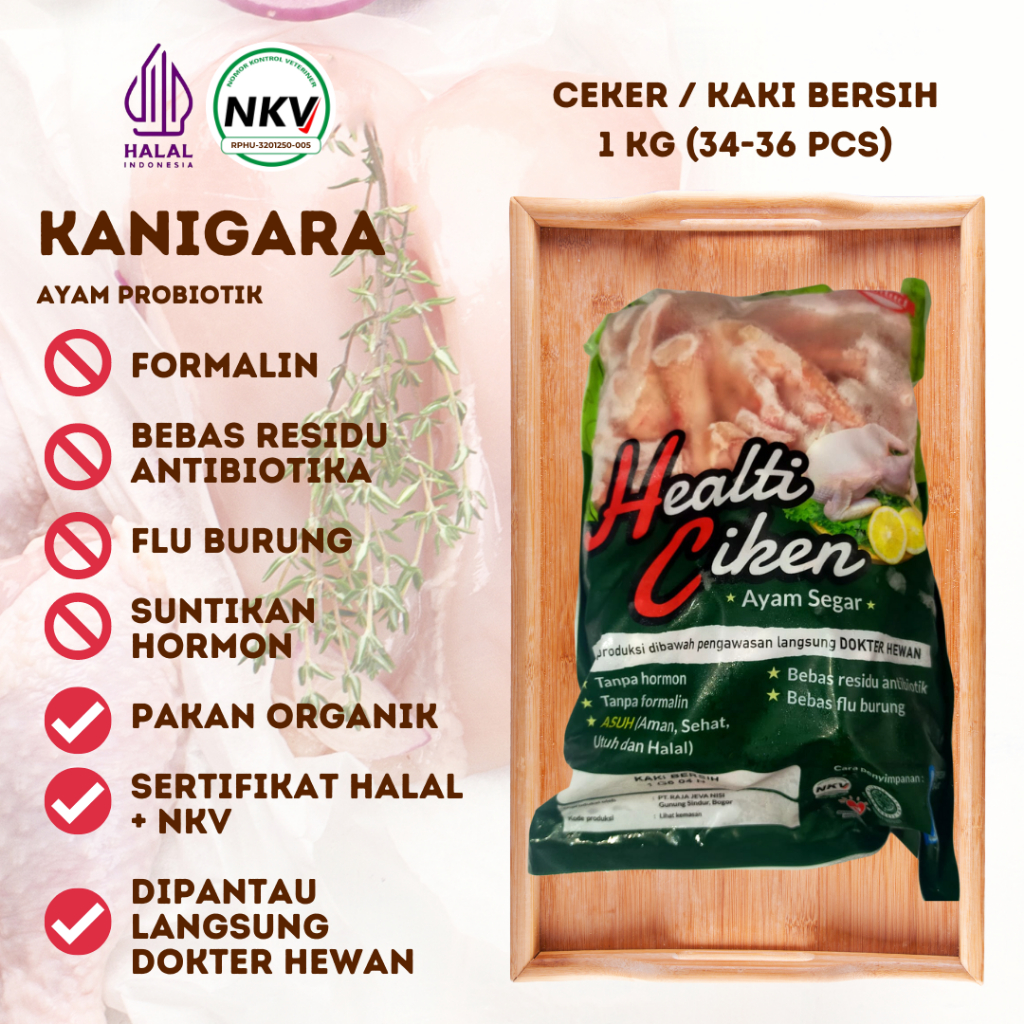 

HEALTI CIKEN CEKER KAKI AYAM HALAL HEALTHY CHICKEN 0,9-1KG