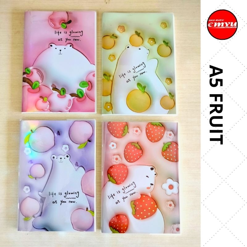 

Notebook A5 Aesthetic Buku Diary Motif Fruit