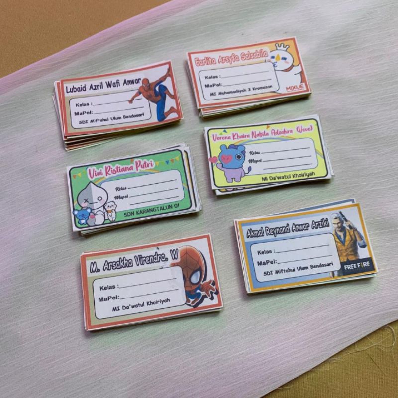 

STICKER MATA PELAJARAN ISI 24 PCS (CUSTOM NAMA)