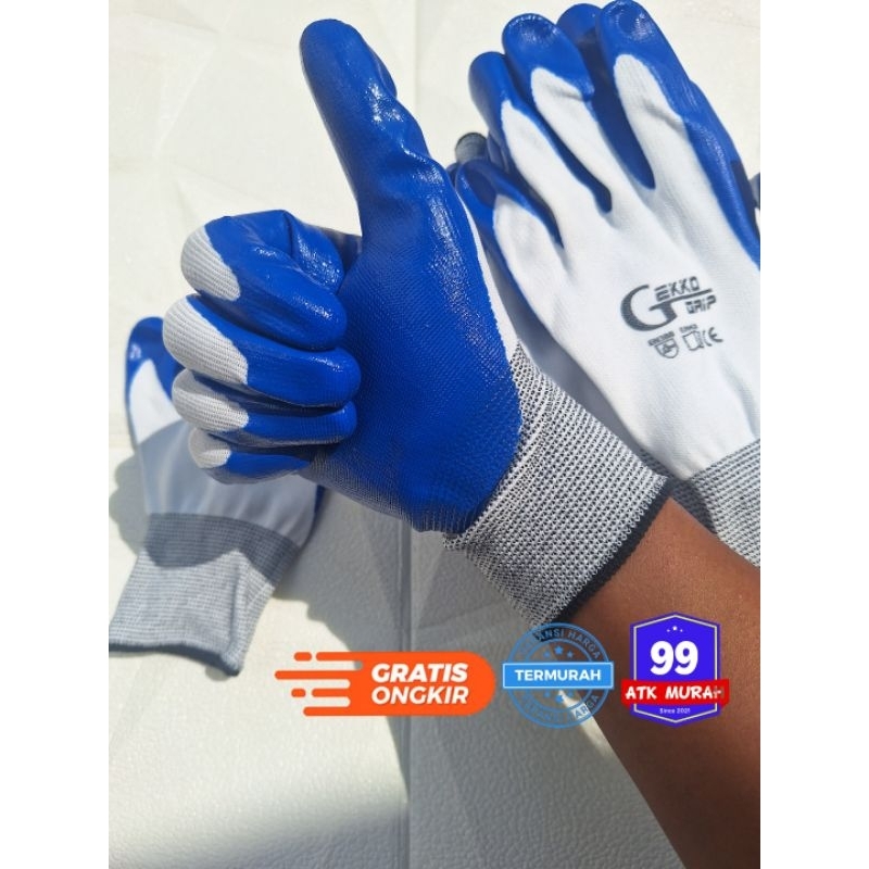GEKKO Sarung Tangan Karet/Sarung Tangan Kerja Karet Tebal