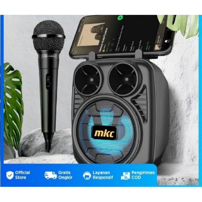 Speaker Portabel Bluetooth LED 3 Inches Mobile Phone With Mic