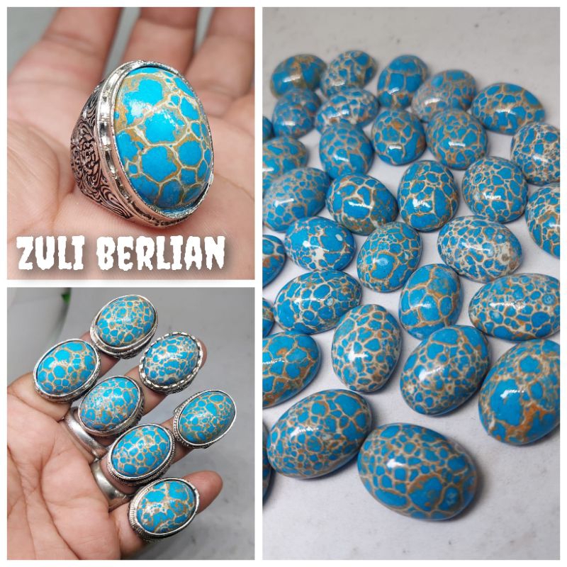 Cincin batu pirus mesir urat merah putih ceplok kuro jumbo jenong