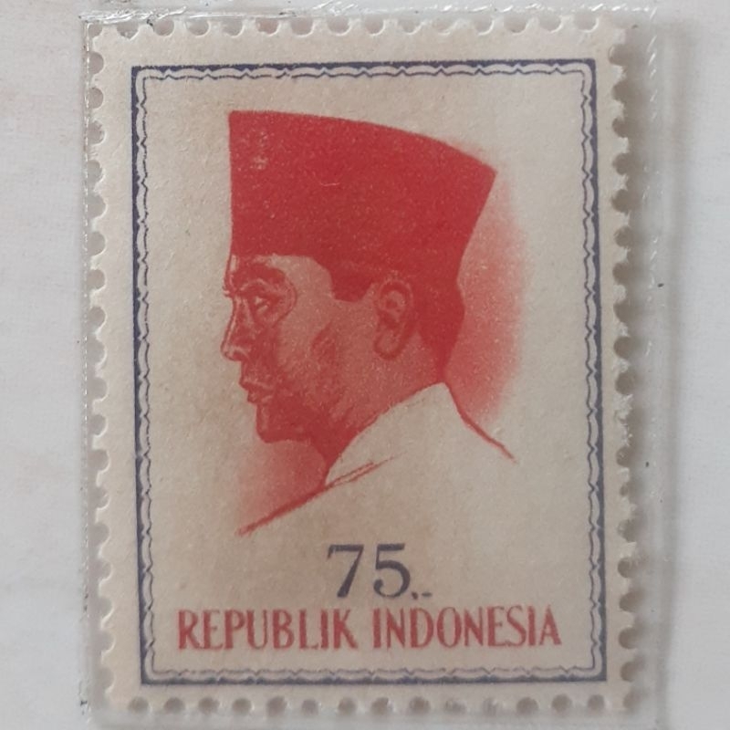 

Perangko Indonesia Presiden Soekarno Tahun 1964 Rp 75