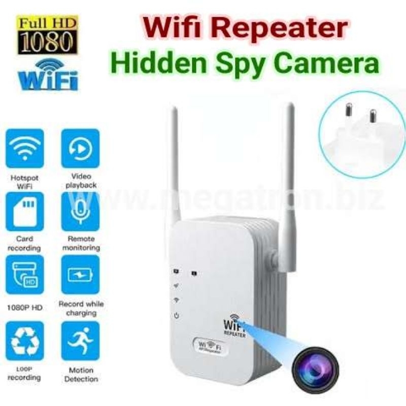 Wifi Hidden Spy Camera model Wifi Repeater - Pantau live dari mana saja