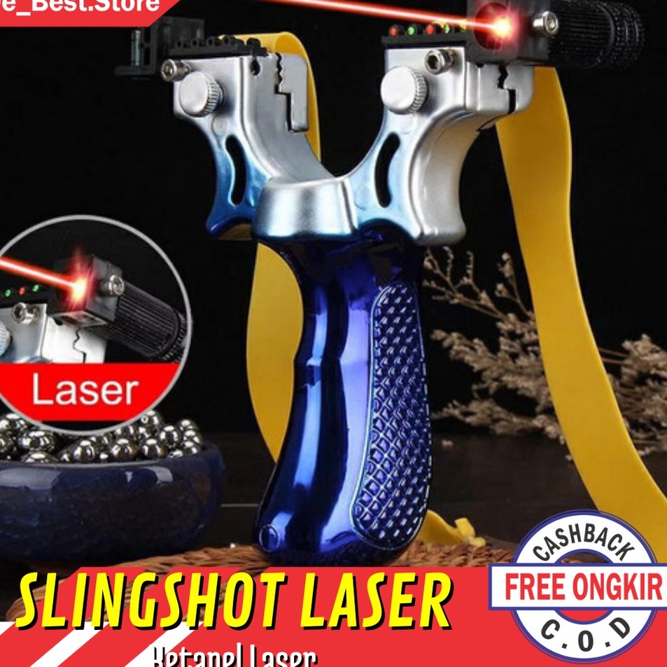 Grosir Terbaik  Ketapel Tactical Slingshot with Laser Sight  Rubber Band