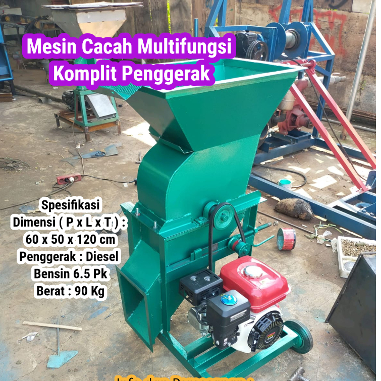 Mesin Cacah Multifungsi Komplit Penggerak