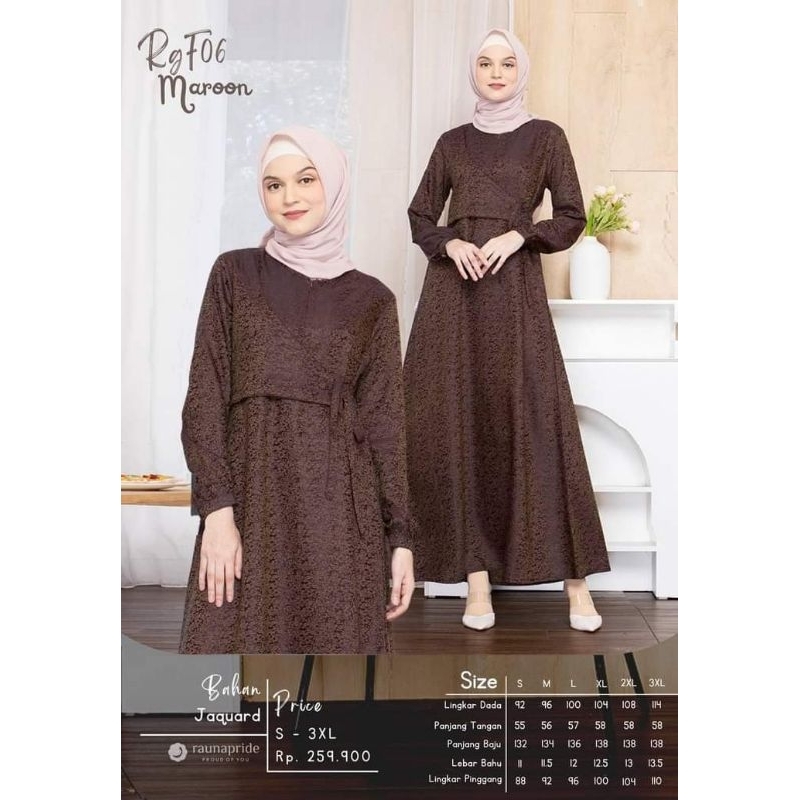 RGF 06 Maroon/Gamis Terbaru/Gamis Nibra's