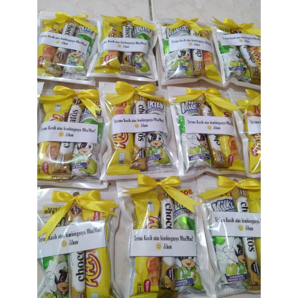 

Snack mini gift/hampers free ucapan/ snack ulang tahun anak