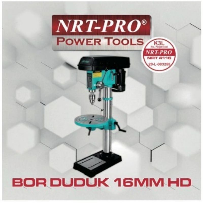 Mesin Bor Duduk 16 mm NRT PRO / NRT - PRO 16mm Bench Drill Heavy Duty