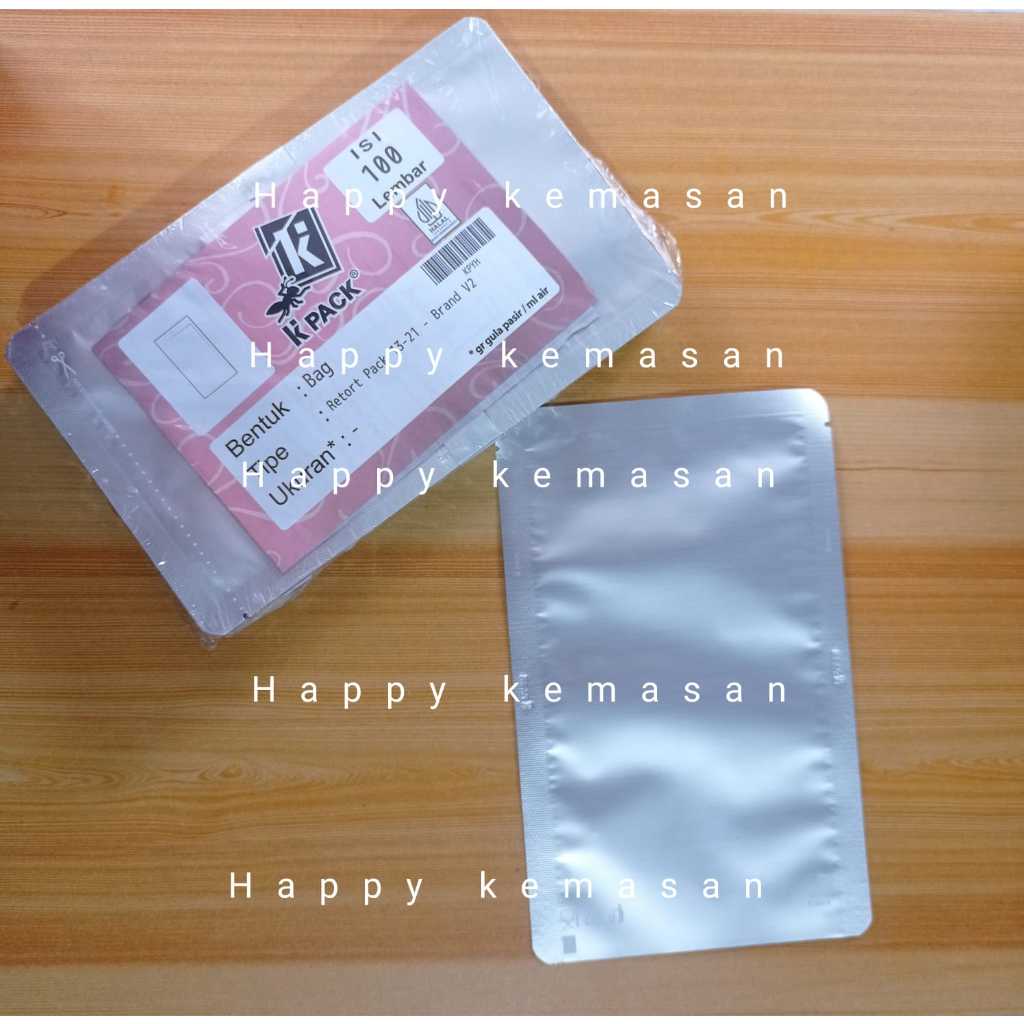 ECER Bag retort alumunium merek Kpack, food grade, tahan panas, bisa steril