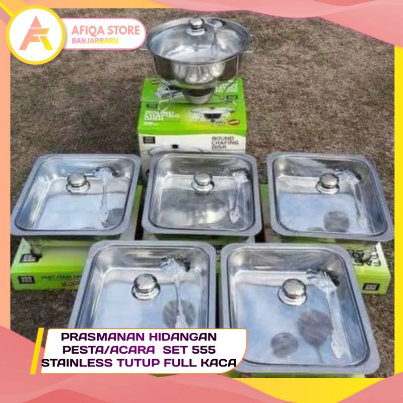 Prasmanan Set Kaca Merek 555 / Prasmanan set isi 6 pcs