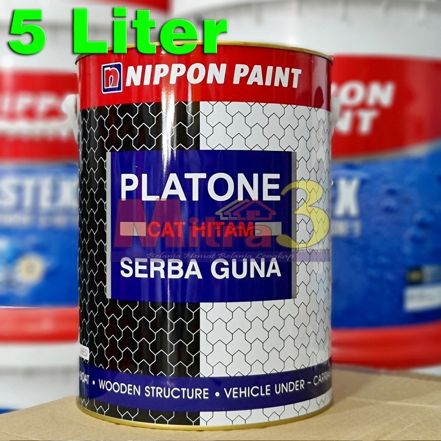 PLATONE Cat Hitam SERBAGUNA 5L / Cat Anti Rayap Korosi Teritip
