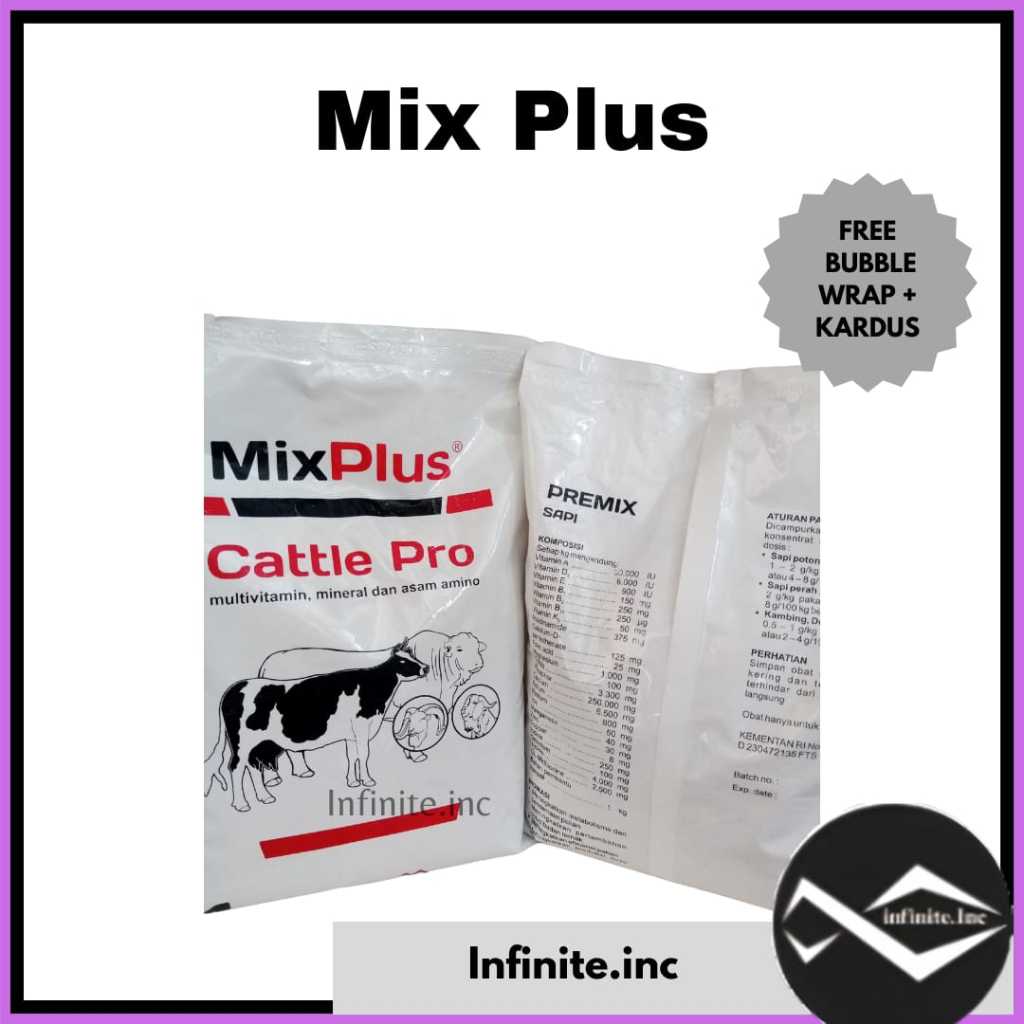Mix plus cattle pro Premix sapi potong multivitamin mineral asam amino