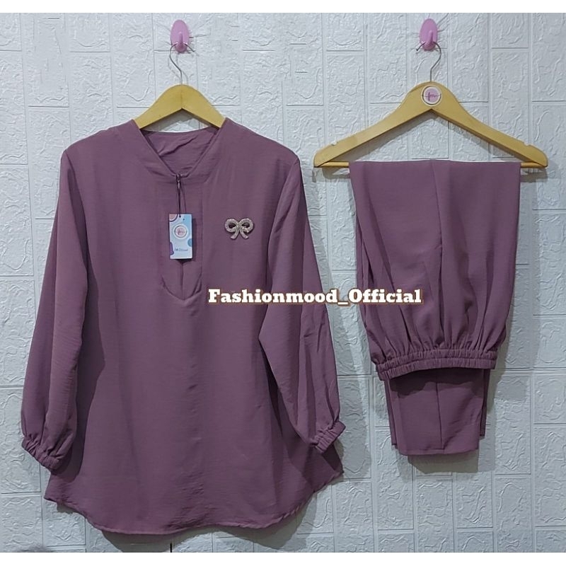 ONE SET RAYON CRINKLE AIRFLOW SETELAN // SETELAN RAYON CRINKLE AIRFLOW // DRESS RAYON // SETELAN RAY